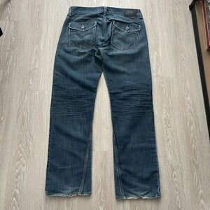 Levis 514 Jeans Mens 36x32 Blue Slim Straight Denim Flap Pockets Skate Y2K